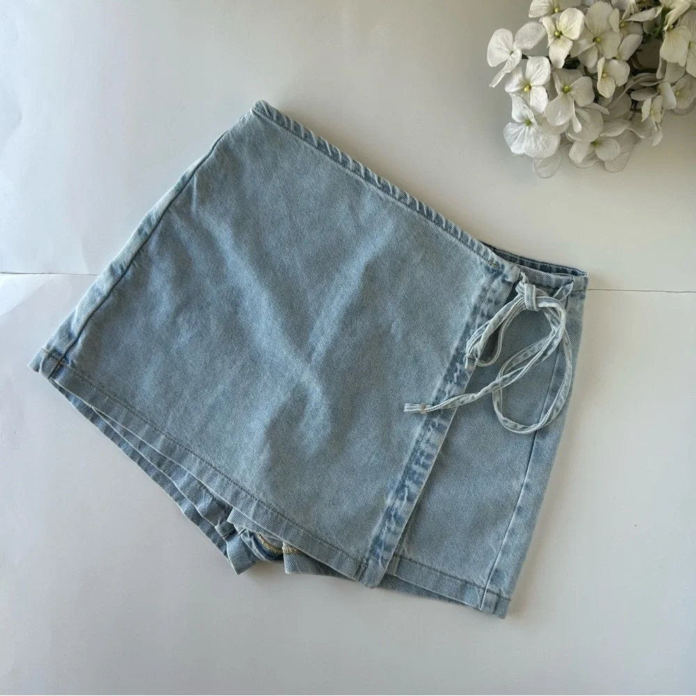 ASOS Stradivarius Denim Skort